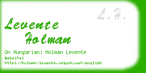 levente holman business card